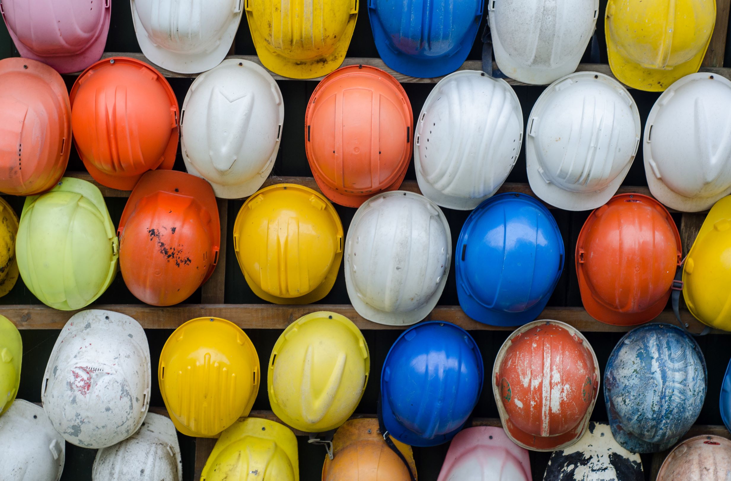 collection-of-construction-safety-helmet-38070 - Copy - smaller size Rhett Walford Site Manager Clarke Construction Projects