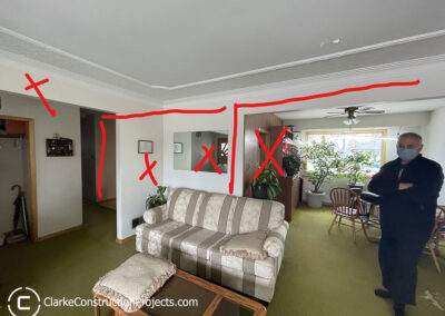 remove interior walls to create an open concept