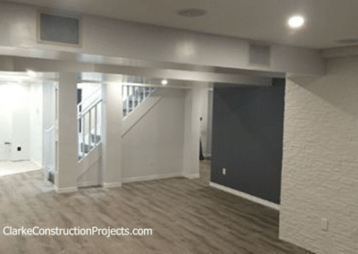 basement finishing by clarke construction projects