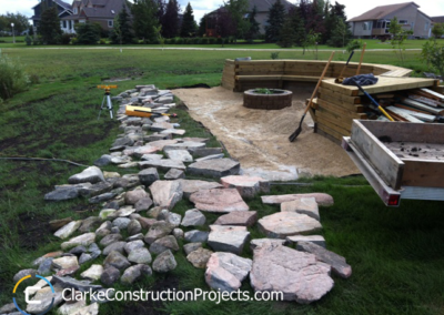 bedrock for custom firepit area