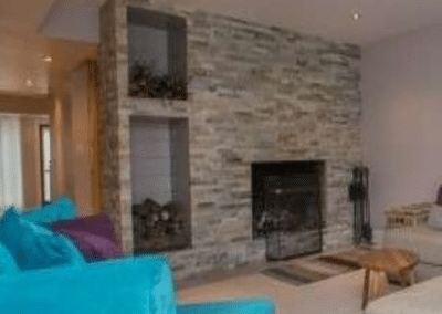 custom built fireplace